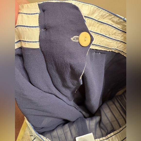 Vintage Giorgio Armani Ramie Silk Striped Wide Leg Trousers Pants Women’s 6-8 - Picture 11 of 16